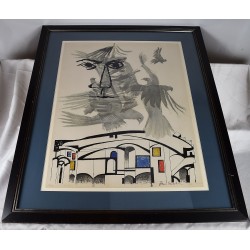 Birds Over the City (Color Lithograph)